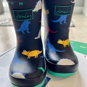Joules Baby Welly Print Navy Dinos size 5